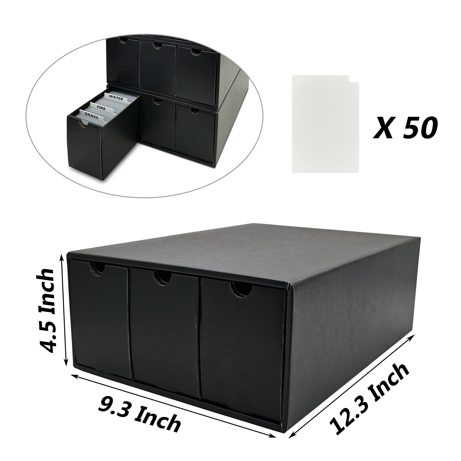 Fageverld card storage system in use for organized collection viewing.