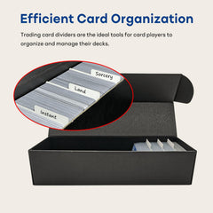 Dividers pack included for sorting cards inside the storage box
