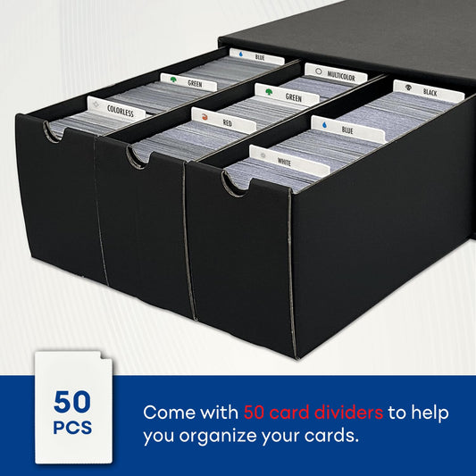 Open drawer from the Fageverld box showing easy access to cards.