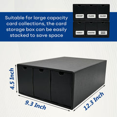 Twelve-drawer system by Fageverld holds up to 600 cards per drawer.