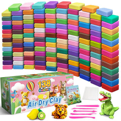 FAGNBED air dry clay kit with 138 colors and tools for creative projects