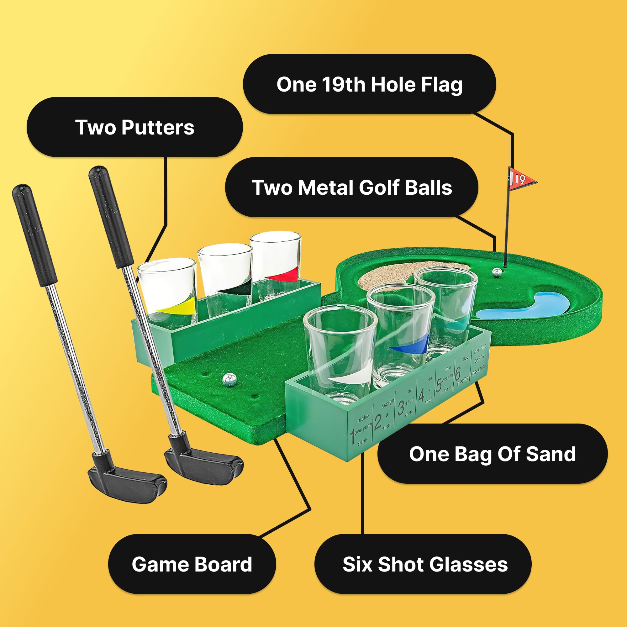 Fairly Odd Novelties 19th hole flag marks progress through each hole