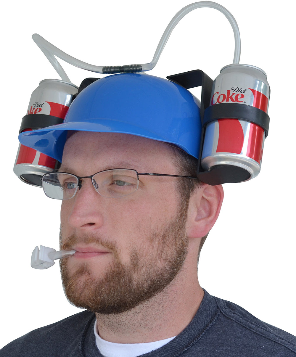 Fairly Odd Novelties beer guzzler helmet blue cup holder detail supports sip-ready fun.