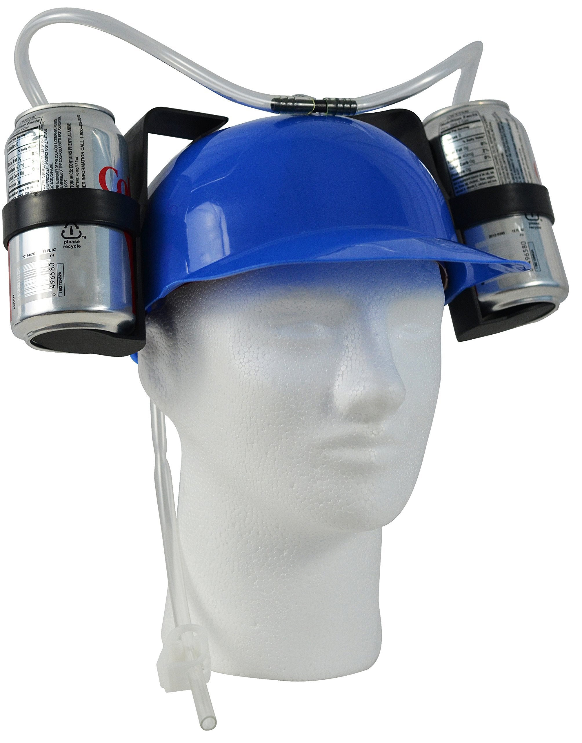 Fairly Odd Novelties blue helmet side profile showcases adjustable fit for most heads.
