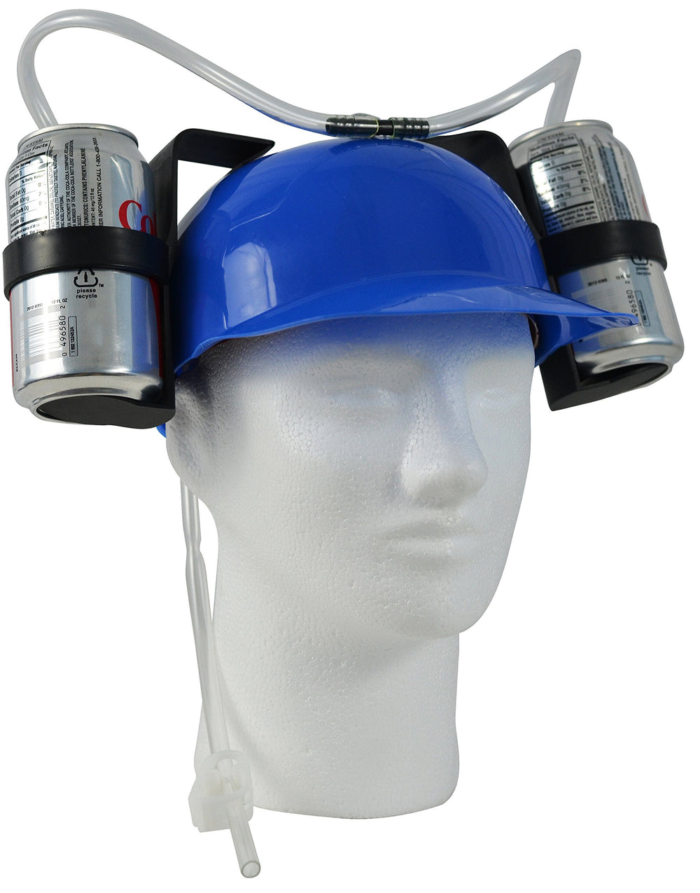 Fairly Odd Novelties blue helmet side profile showcases adjustable fit for most heads.