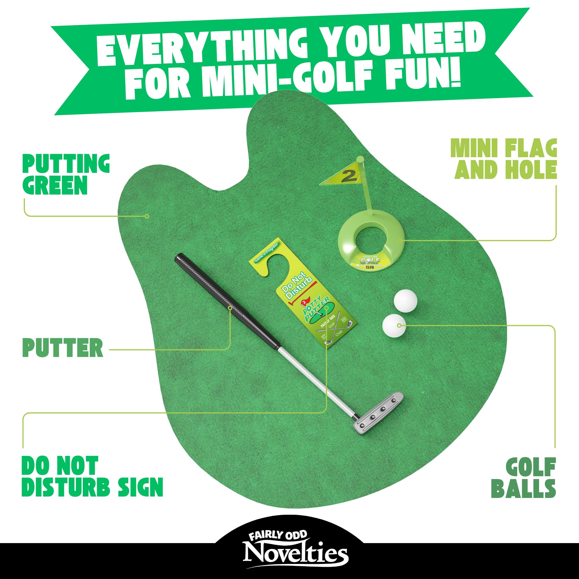 Potty Putter ball and hole ready for short game work.