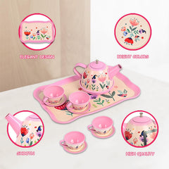 Fairy Toona storage case keeping the tea set organized after play