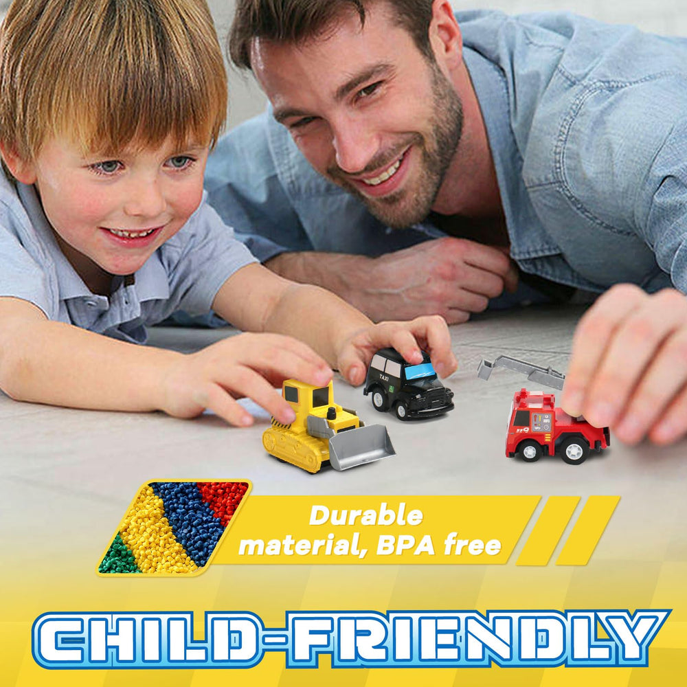 Fajiabao compact mini cars fit in pockets for travel play.