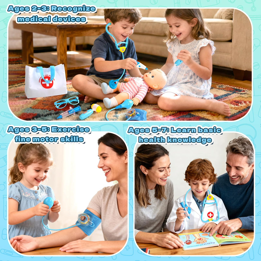 Fajiabao doctor kit flashlight adds fun light cues during pretend visits