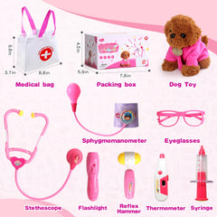 Fajiabao pink play set encourages social play during pretend vet visits.
