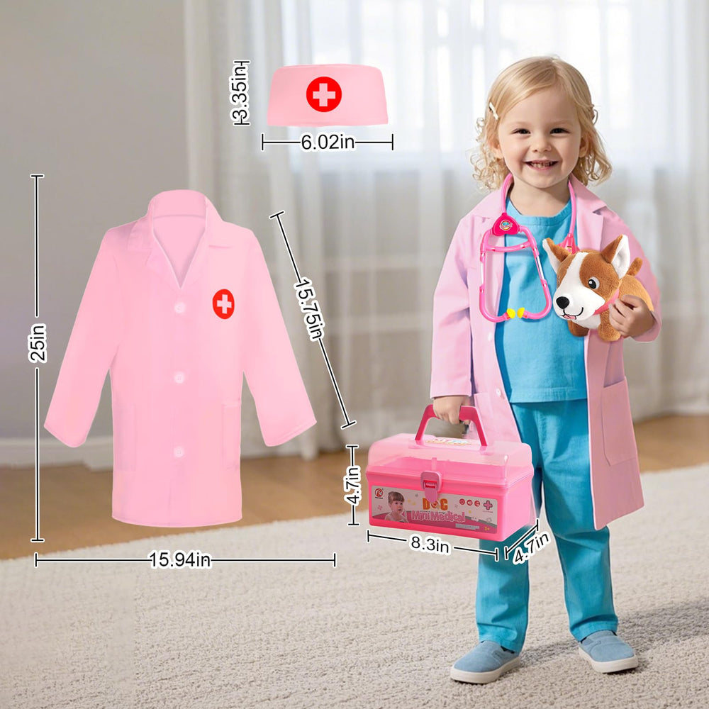 Realistic syringe and bandages support caring role-play scenarios