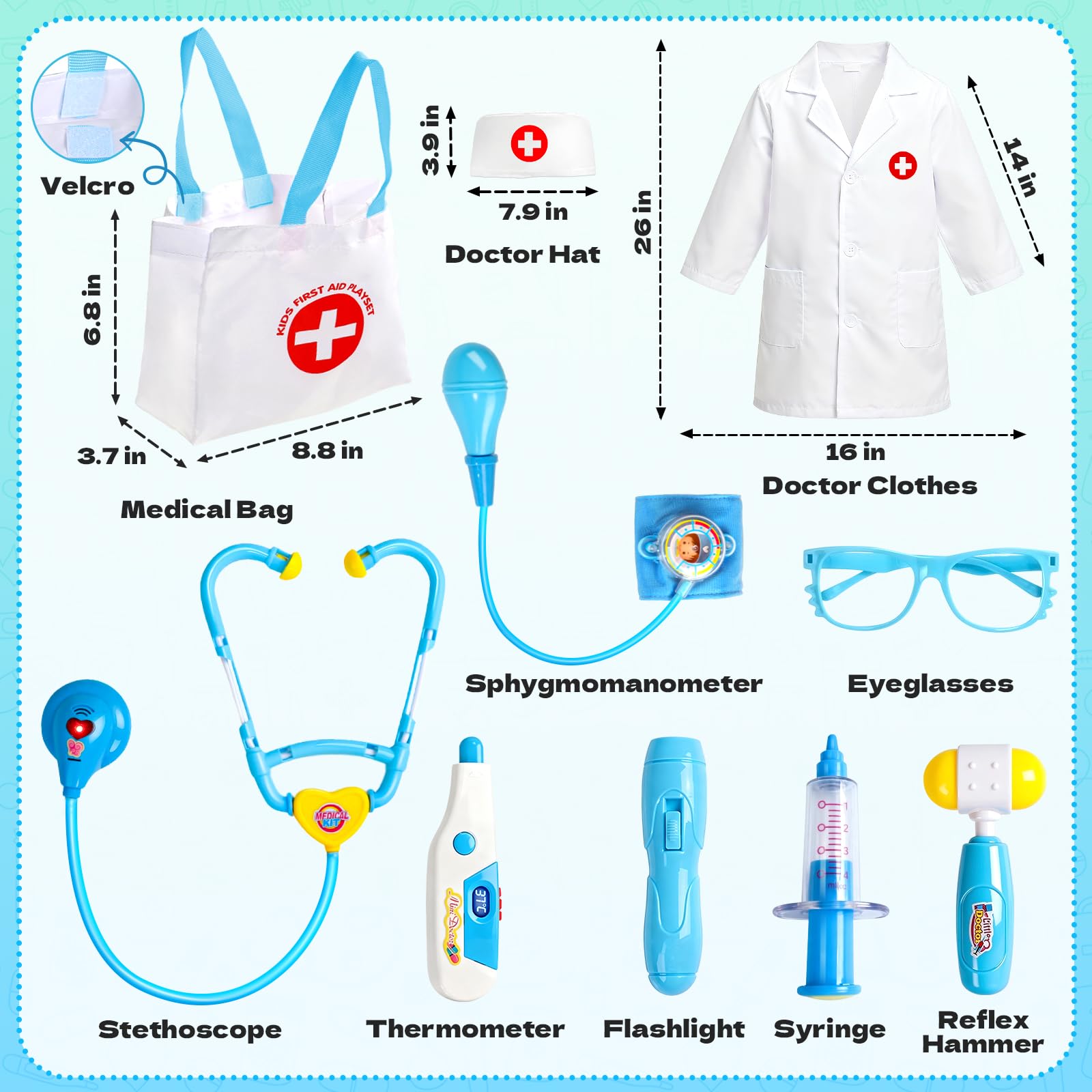 Fajiabao doctor kit syringe supports careful, safe role-play scenarios