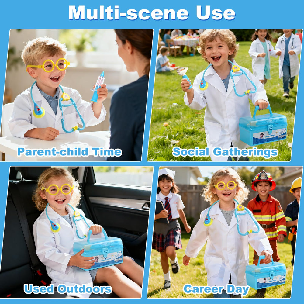 Fajiabao doctor toolbox with handle supports organized play areas