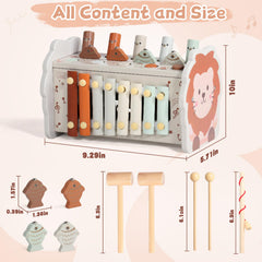 Fajiabao wooden Montessori toy with soft colors stimulates curiosity in early learners