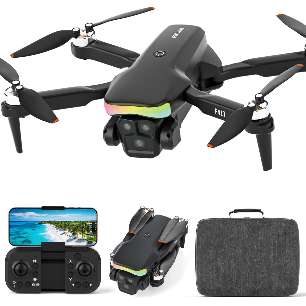 FAKJANK mini-drone with 1080p camera captures stable aerial footage