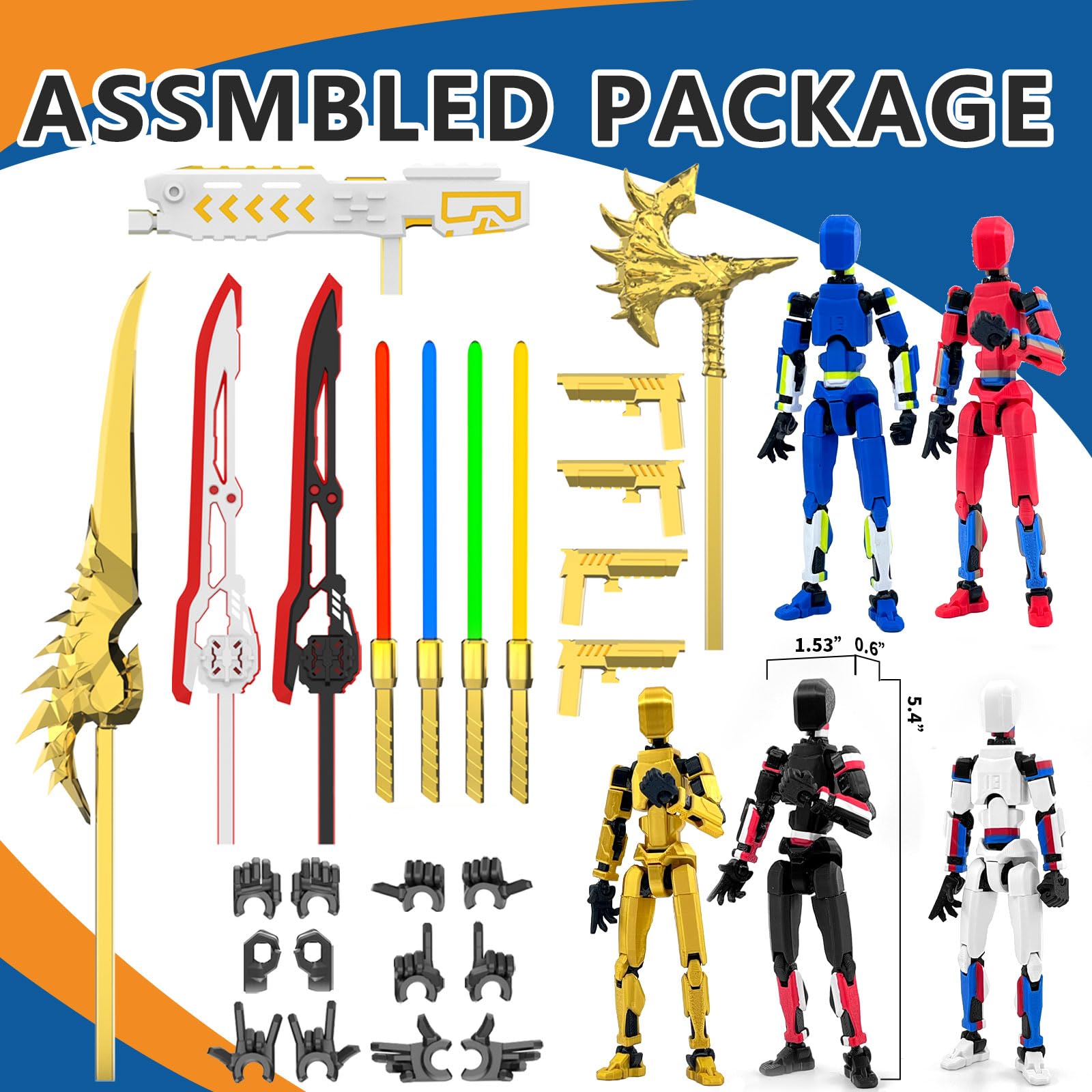 Falandi T13 Titan weapon set with beam sabers for dramatic play.