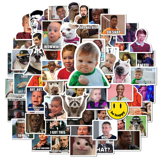 FALIMITLESS funny meme stickers pack on 24 sheets for easy personalization.