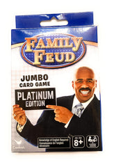 Family Feud Jumbo Card Game Platinum Edition cover with premium packaging for family game night.