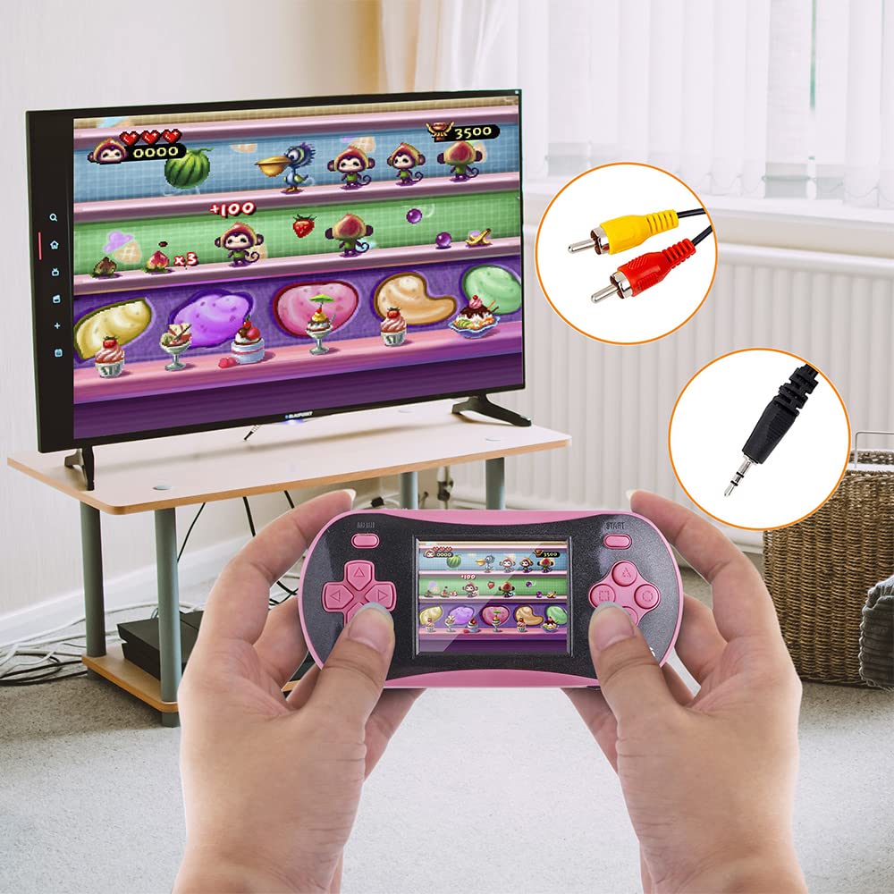 Family Pocket RS16 with 260 built-in games library for varied play