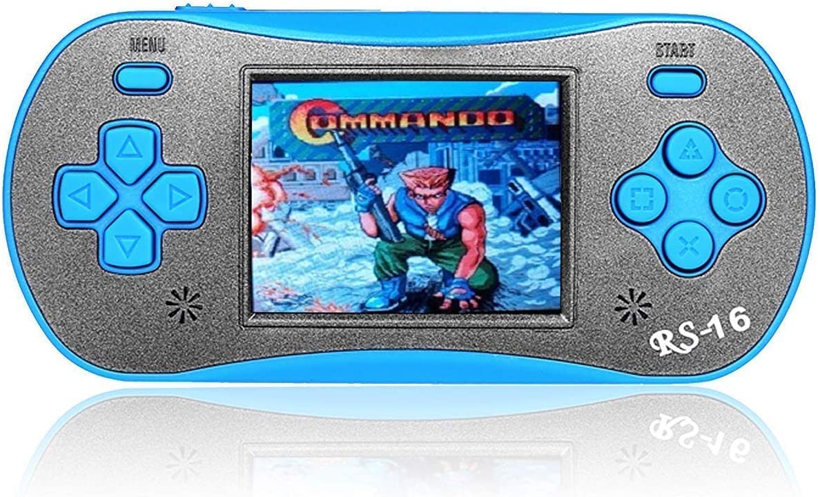 FAMILY POCKET RS16 front view shows a compact handheld design ideal for travel and play