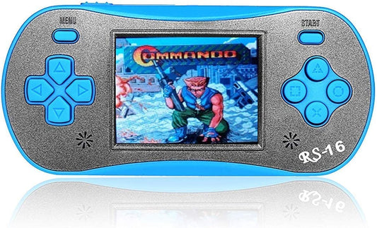 FAMILY POCKET RS16 front view shows a compact handheld design ideal for travel and play