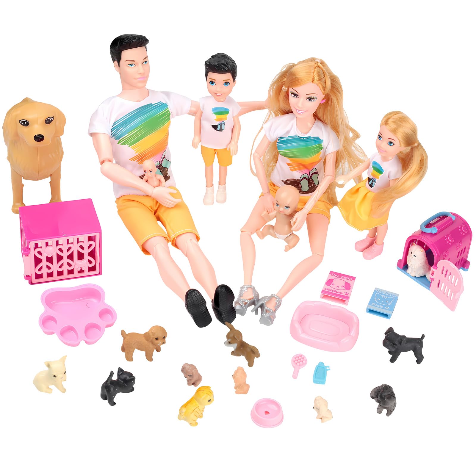 Familydolls doghouse and cat cage with accessories spark imaginative setups.
