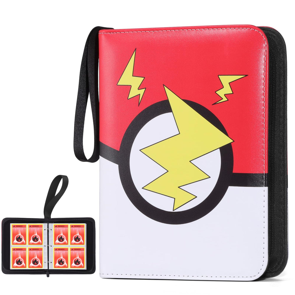 FAMOMI Card Binder 4-Pocket front view with durable PU leather protection for cards.
