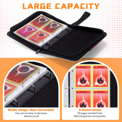 FAMOMI Card Binder 4-Pocket in use as kid-friendly organizer for collections.