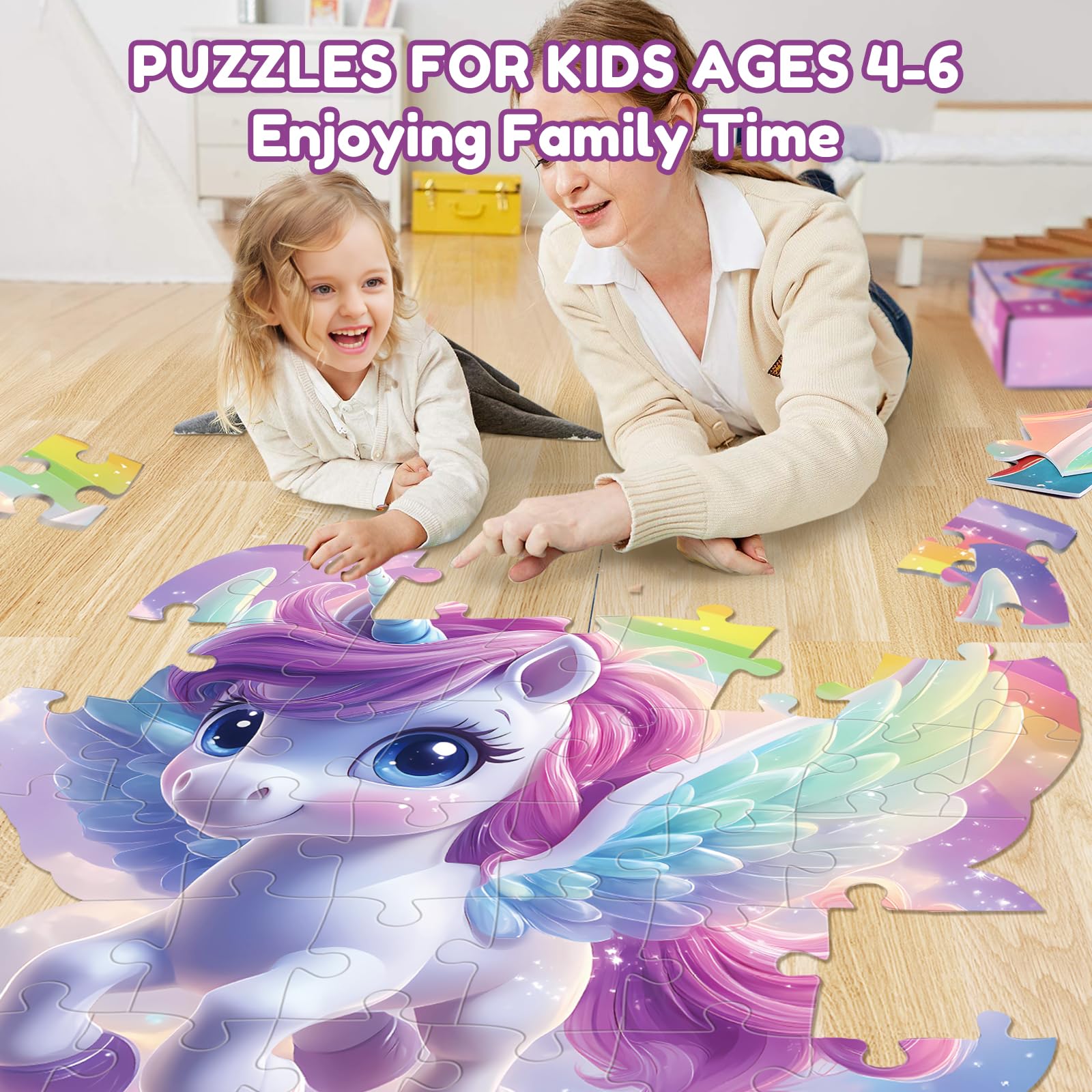 FAMOPLAY puzzle with smooth edges designed for fingers-friendly fit