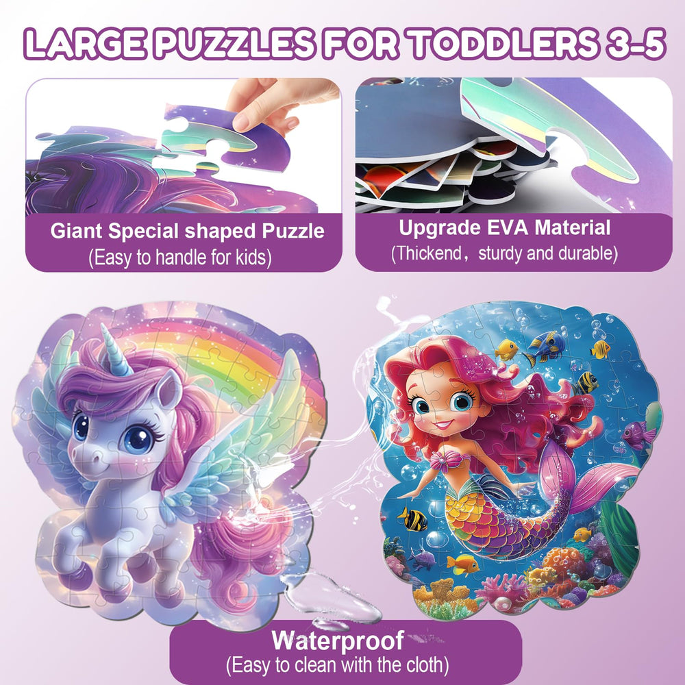 FAMOPLAY unicorn-side puzzle engages imagination and fine motor skills