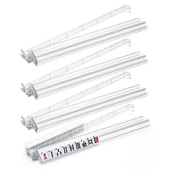 FamRica clear acrylic mahjong racks with built-in pushers for tidy tile setup during play.
