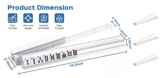 FamRica four-piece rack set in transparent acrylic for quick tile placement.