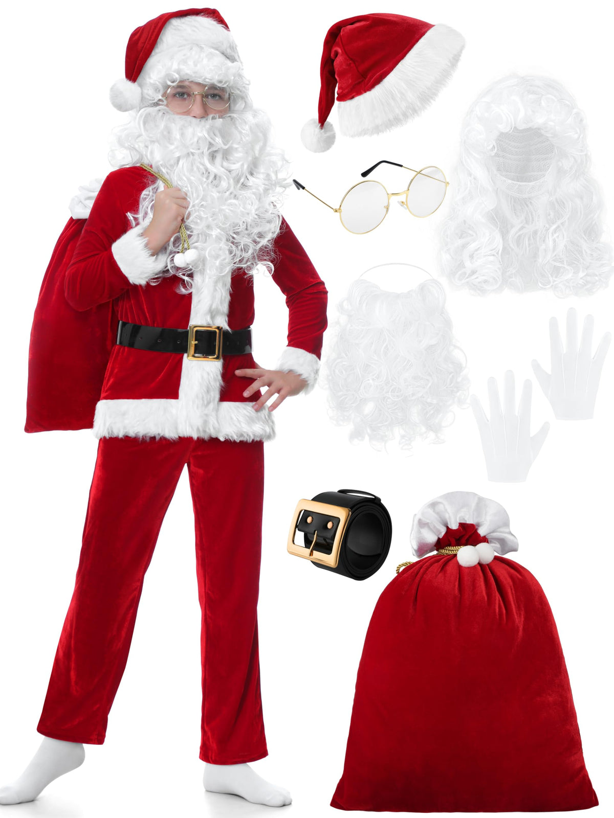 FancyFun Santa coat image showing plush velvet warmth for kids