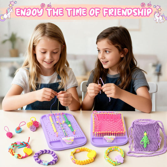 Fanfantoey DIY weaving loom beginner setup to start weaving patterns