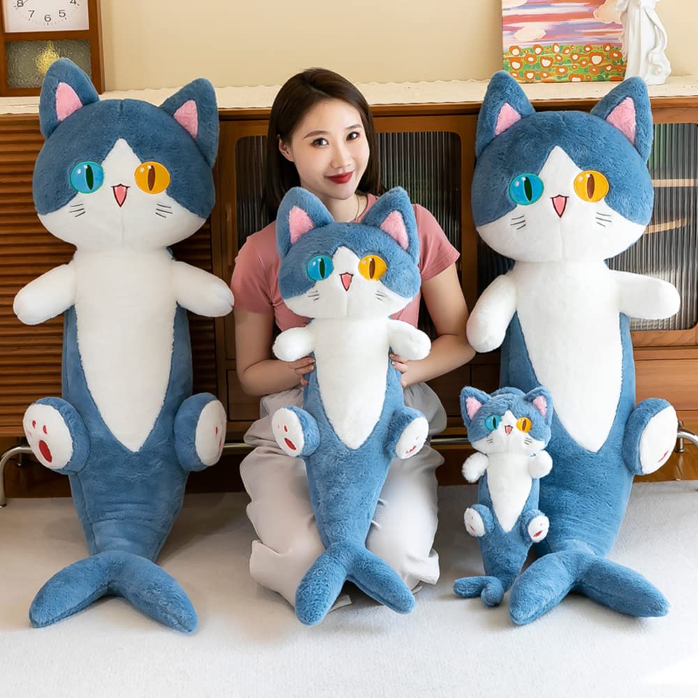 FANGYU plush shark cat 80cm, ideal for lounging and hugging after a long day.