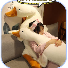 FANGYU goose stuffed animal pillow 33.4 inch size for larger lounge and neck support.