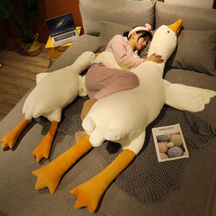 FANGYU goose stuffed animal pillow neck support while reading or watching TV.