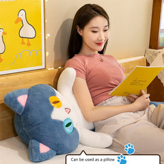 FANGYU plush shark cat toy on office desk for relaxation.