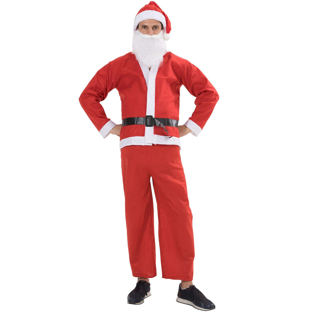 FantastCostumes Santa costume top for a vibrant Christmas look and silhouette