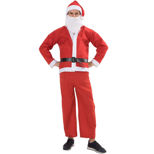 FantastCostumes Santa costume top for a vibrant Christmas look and silhouette