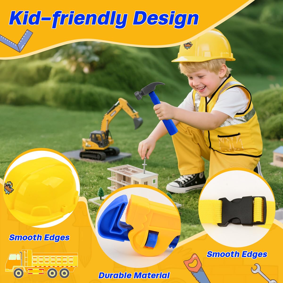 Fantspati hammer prop offers authentic pretend tasks with sturdy feel.