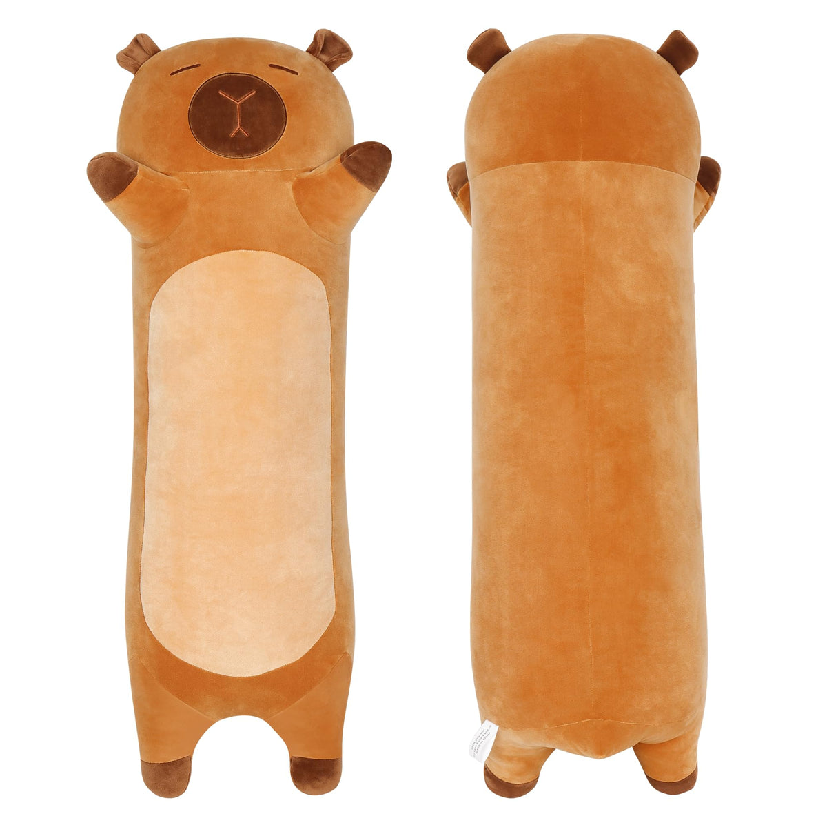 Fanunny Capybara Plush 33-inch full-body view for cozy hugs and lounging