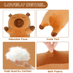 Fanunny Capybara Plush close-up fur texture highlights soft cuddle feel