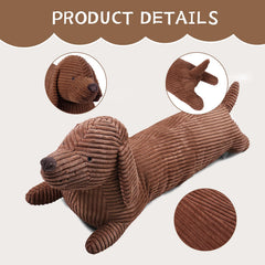 Fanunny dachshund plush, vacuum-sealed packaging, easy fluffing.