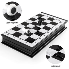 FanVince chess set magnetic surface keeps pieces stable during windy outdoor play.