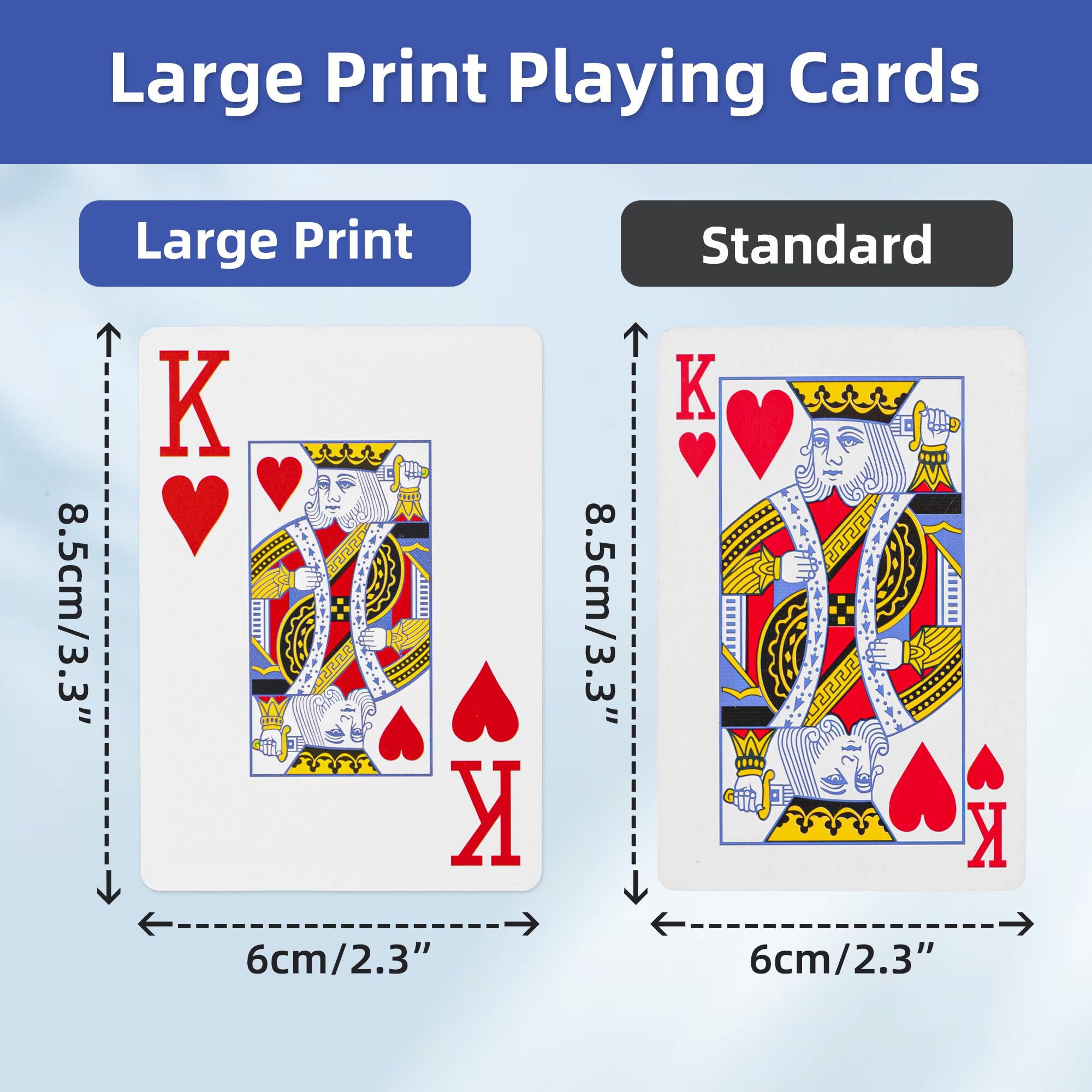 Fanwer card size 2.5 by 3.5 inches in hand-ready close-up.