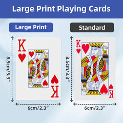 Fanwer card size 2.5 by 3.5 inches in hand-ready close-up.