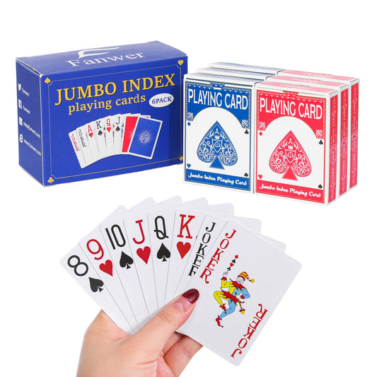 Fanwer large print deck on table with oversized cards for easier visibility.