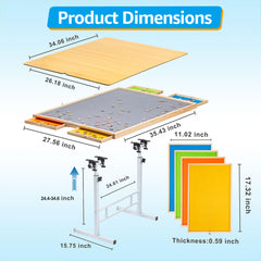 Fanwer puzzle table with magnetic drawers helps quick sorting.