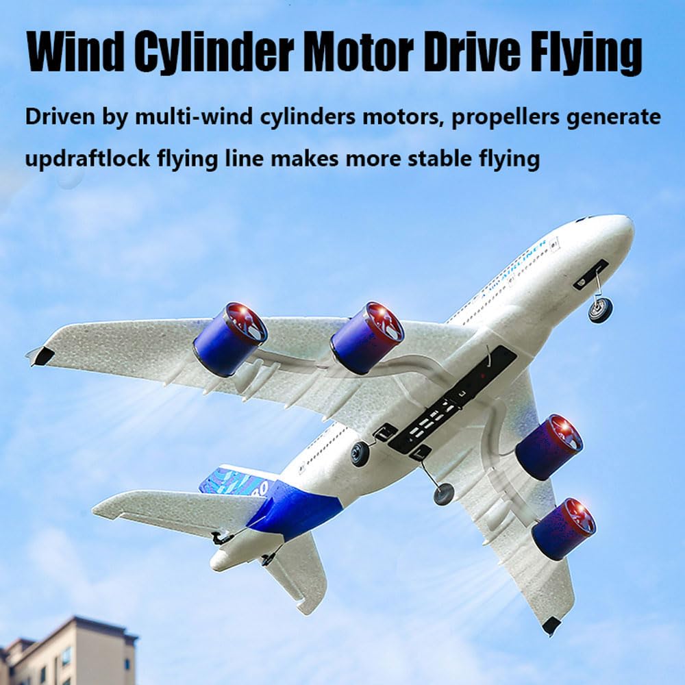 FANXMF RC plane includes two batteries for longer flights.